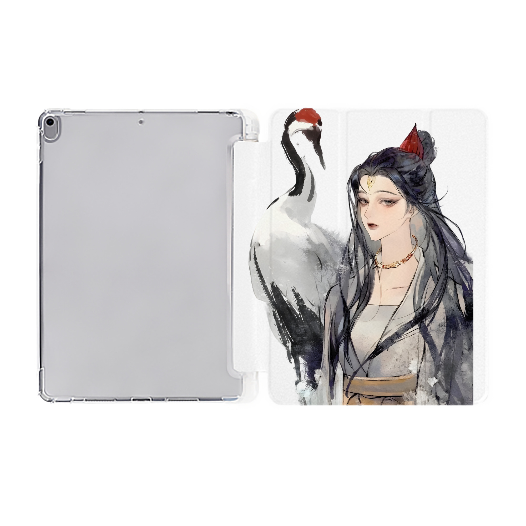Ne Zha 2 ナタ 魔童の大暴れ IPad ケース ペン収納付き 三つ折りスタンド PUレザー×シリコン 対応機種9.5/10.5/10.9インチ